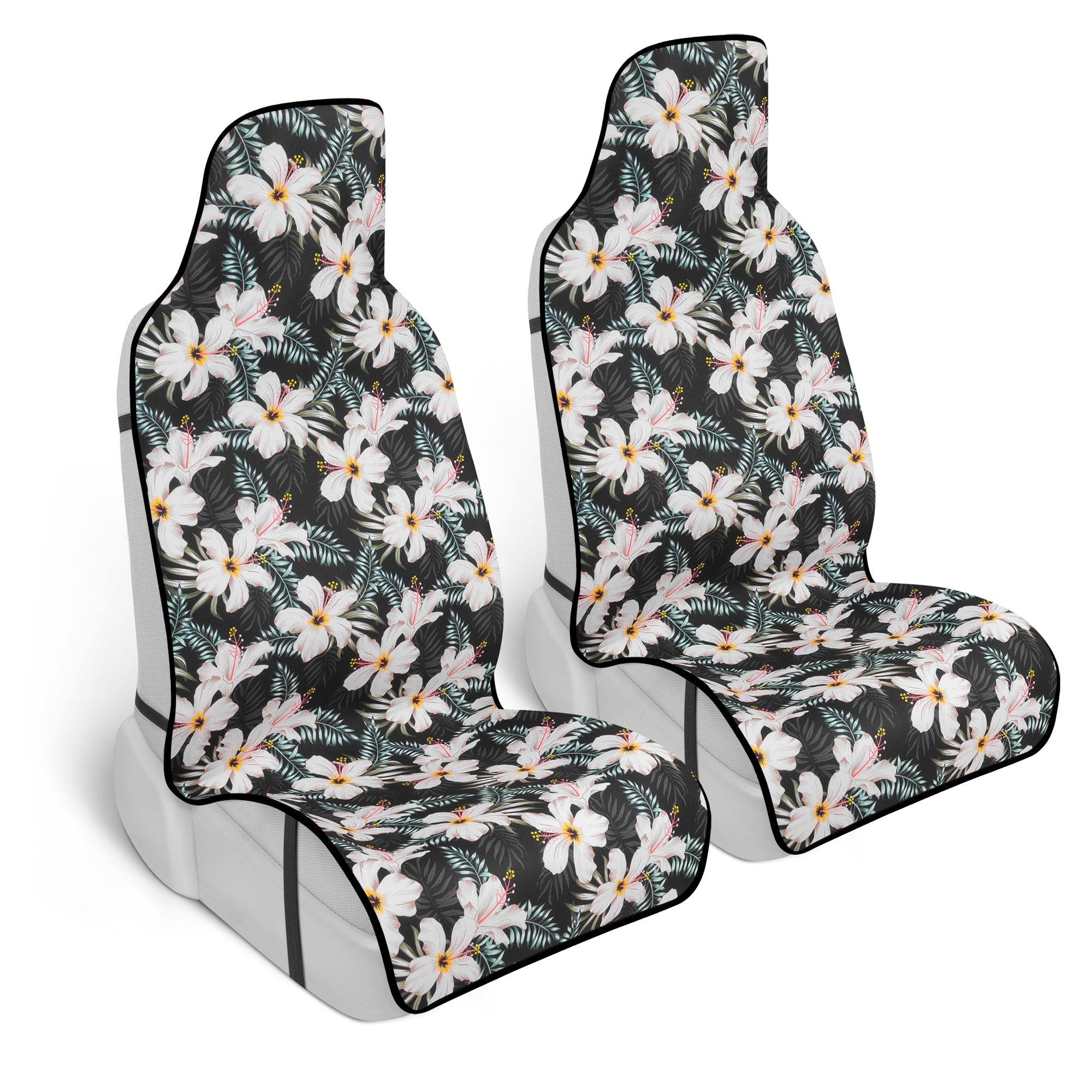 Carbella 2-Pack Tropical Flowers Front Seat Covers