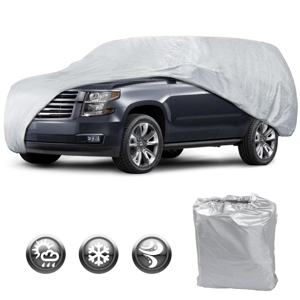 MotorTrend WeatherWear Single Poly Layer All Season Water-Proof Vehicle Cover for Chevy Tahoe