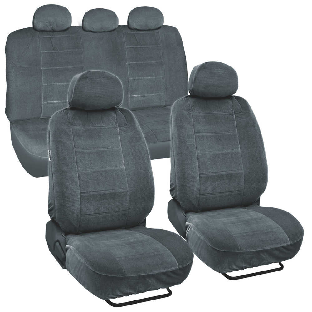 BDK CozySeats Fine Encore Fabric Front Seat Covers and Rear Seat Covers - Beige