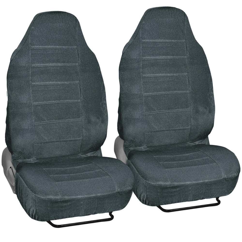 BDK 2-Pack Premium Regal Cloth Front Seat Covers - Beige