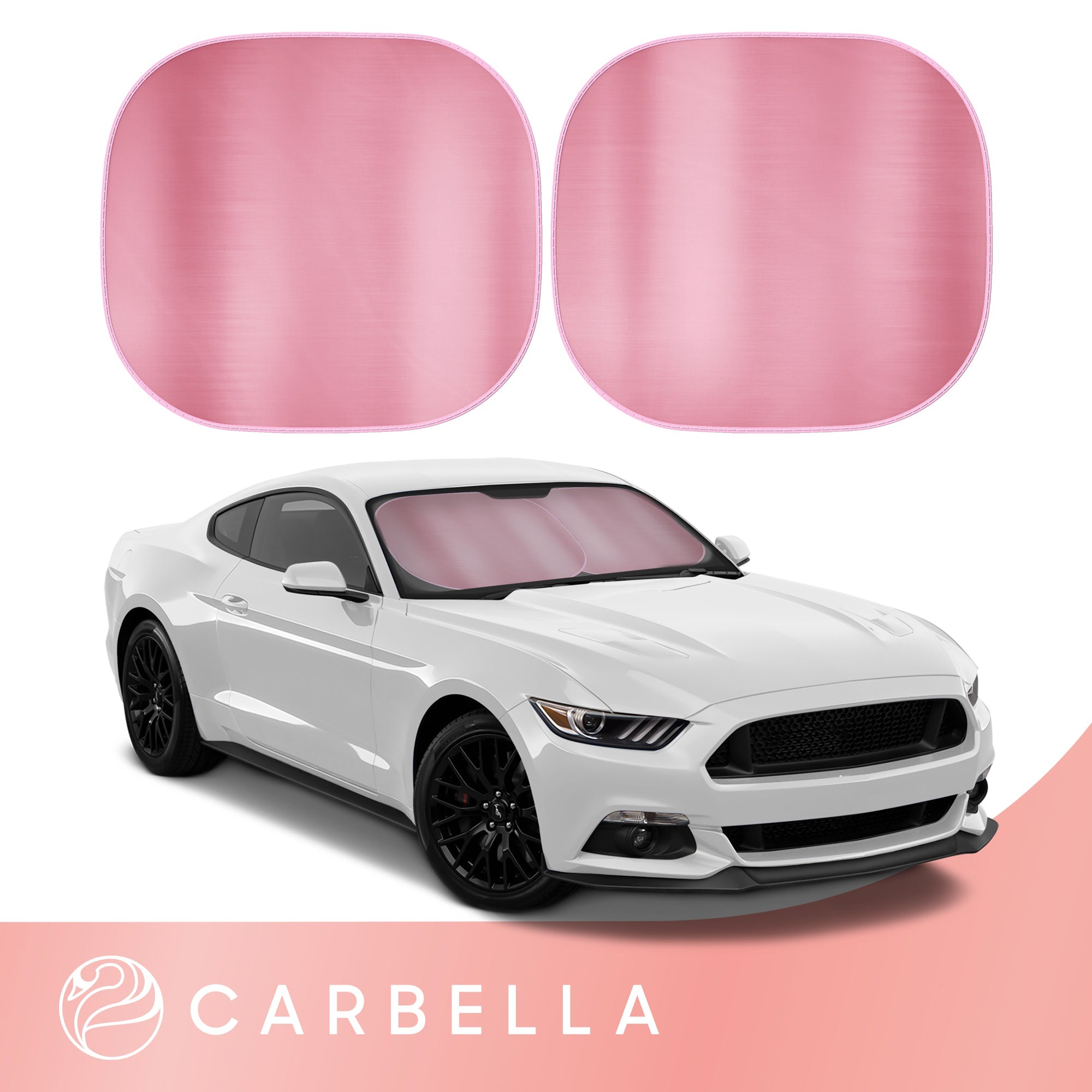 Carbella 2-Piece Metallic Front Windshield Sunshade (31.75" x 28.75")