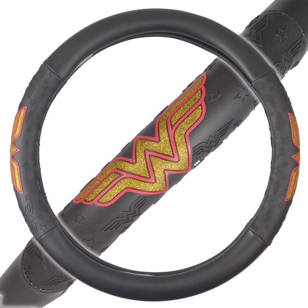 Warner Bros DC Comics Wonder Woman Steering Wheel Cover (Fits 14.5" - 15.5")