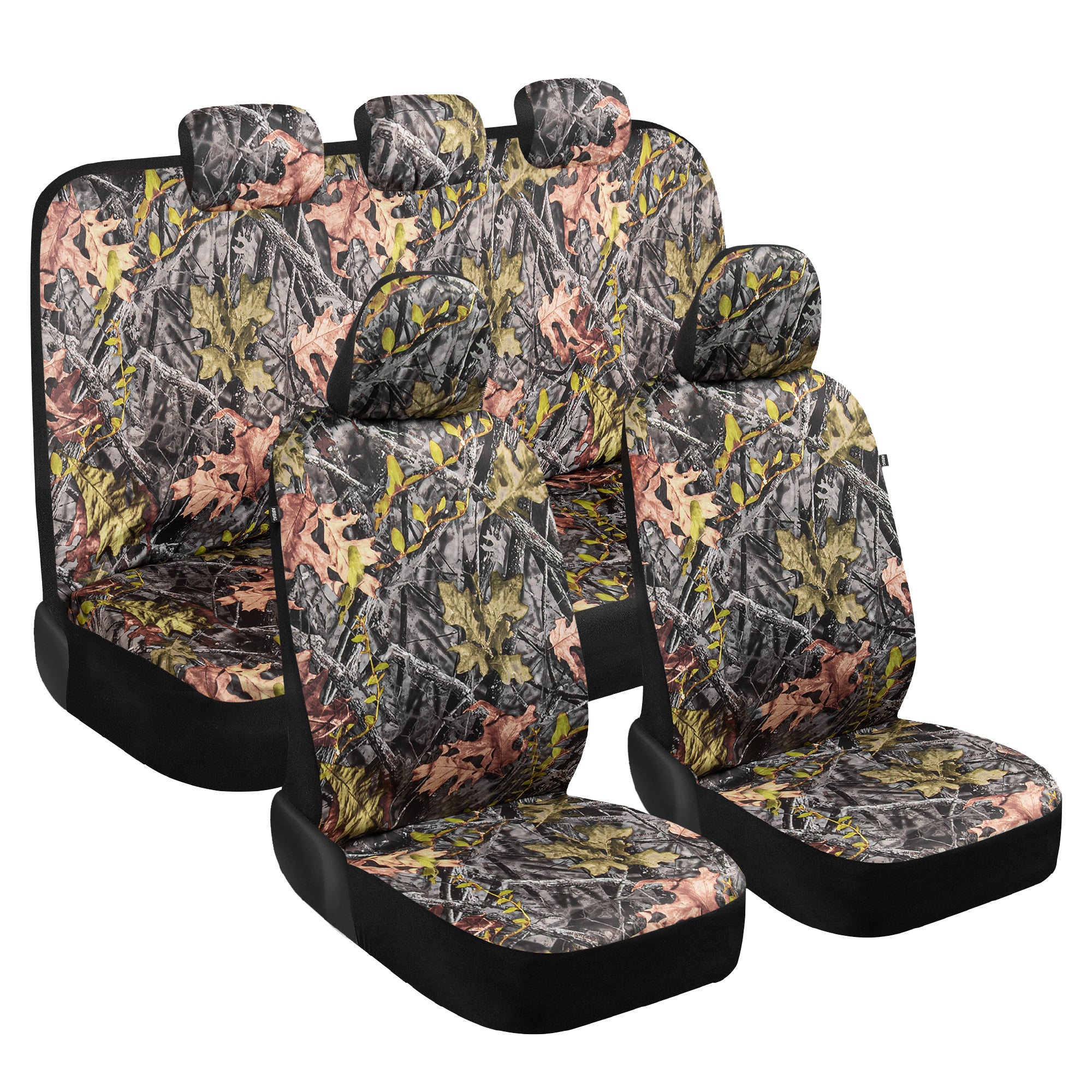 BDK 9-Piece Forest Floor Camo Front Seat Covers and Rear Seat Covers