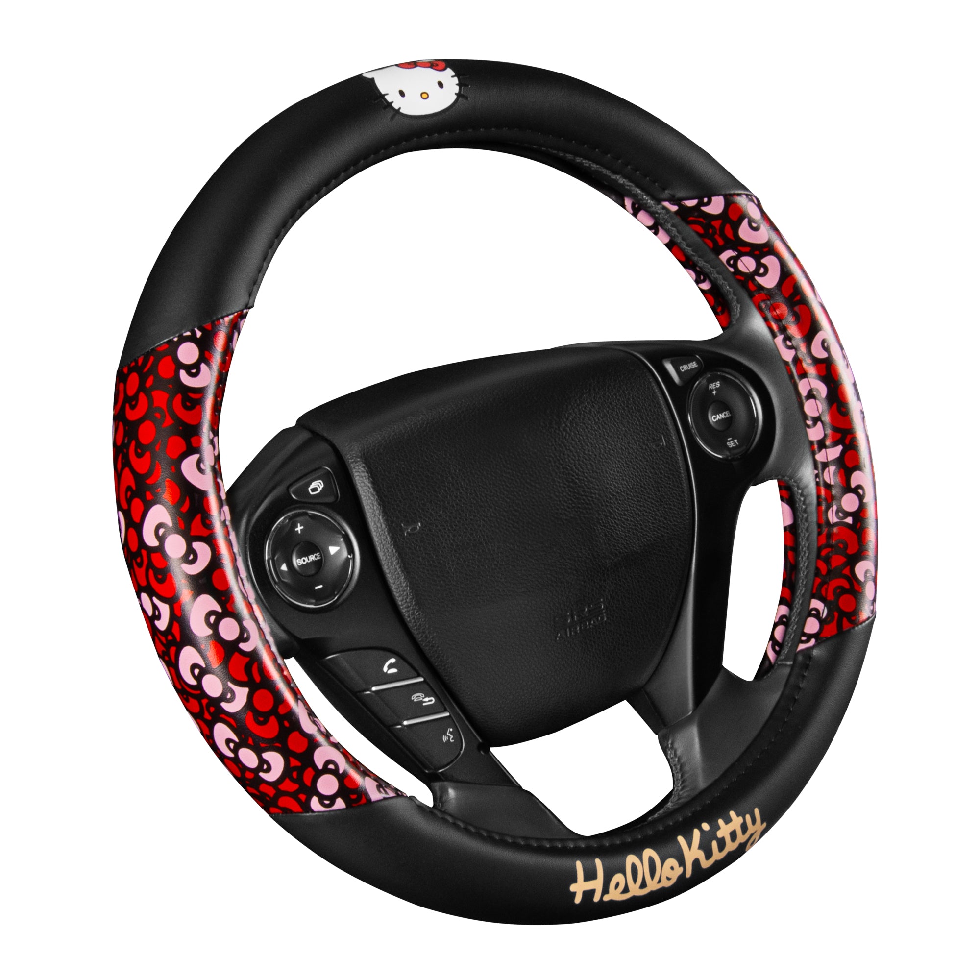 Carbella Sanrio Hello Kitty Bows Steering Wheel Cover (Fits 14.5" - 15")