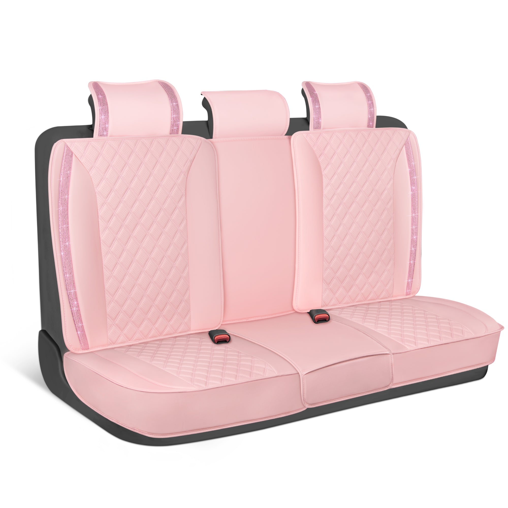 Carbella 7-Piece BlingStitch Rear Seat Covers - Pink