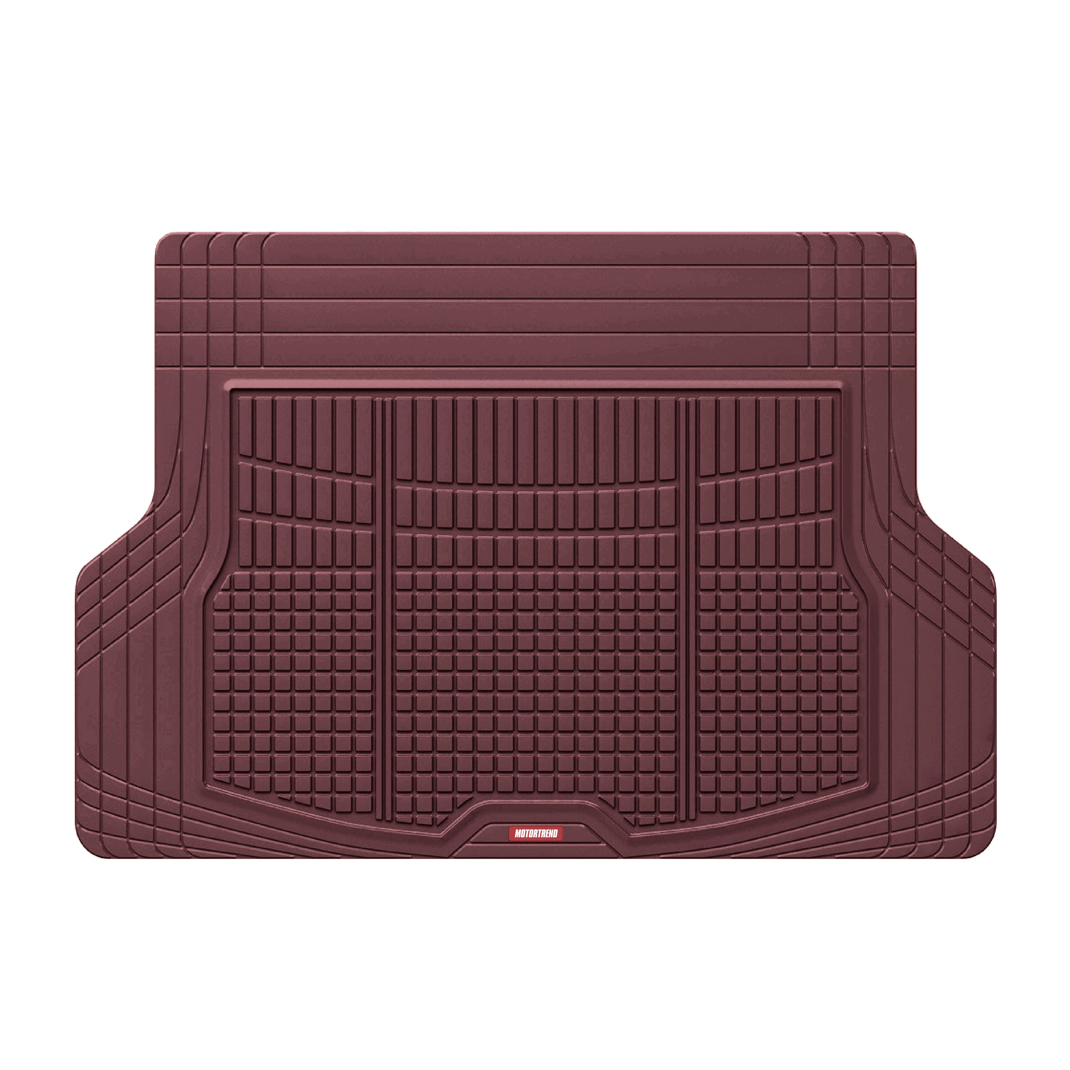 Motor Trend FlexTough Rear Cargo Mat – Heavy-Duty Trimmable Car Trunk Mat for Back of SUV, Universal Rear Cargo Liner for SUV, Flexible Trunk Liner, Automotive Floor Mats & Cargo Liners (Burgundy)