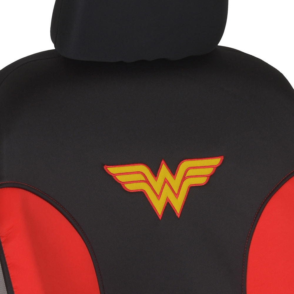 Warner Bros DC Comics 2-Pack Wonder Woman Fabric Front Seat Covers