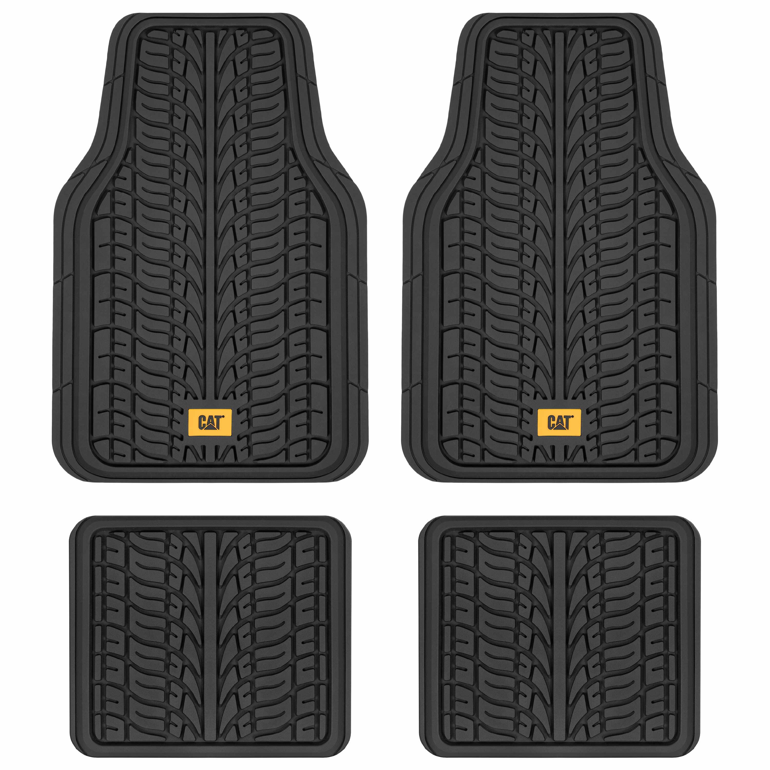 CAT ToughTread 4-Piece Front Floor Mats and Rear Floor Mats - Heavy Duty, All Weather, Trimmable