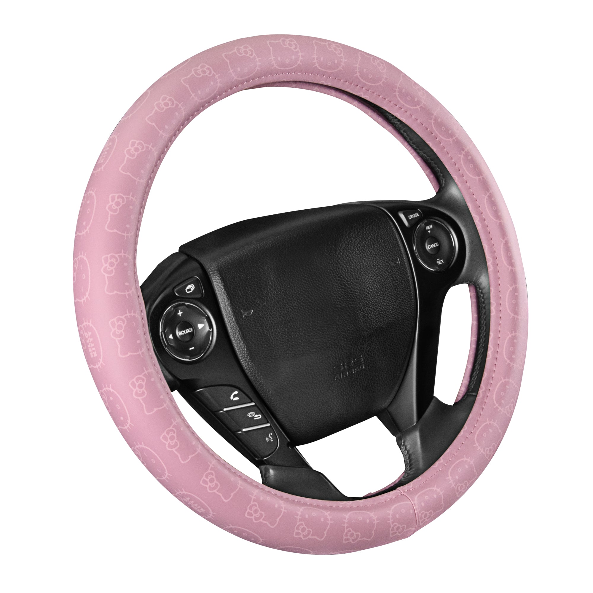 Carbella Sanrio Hello Kitty Pink Steering Wheel Cover (Fits 14.5" - 15")