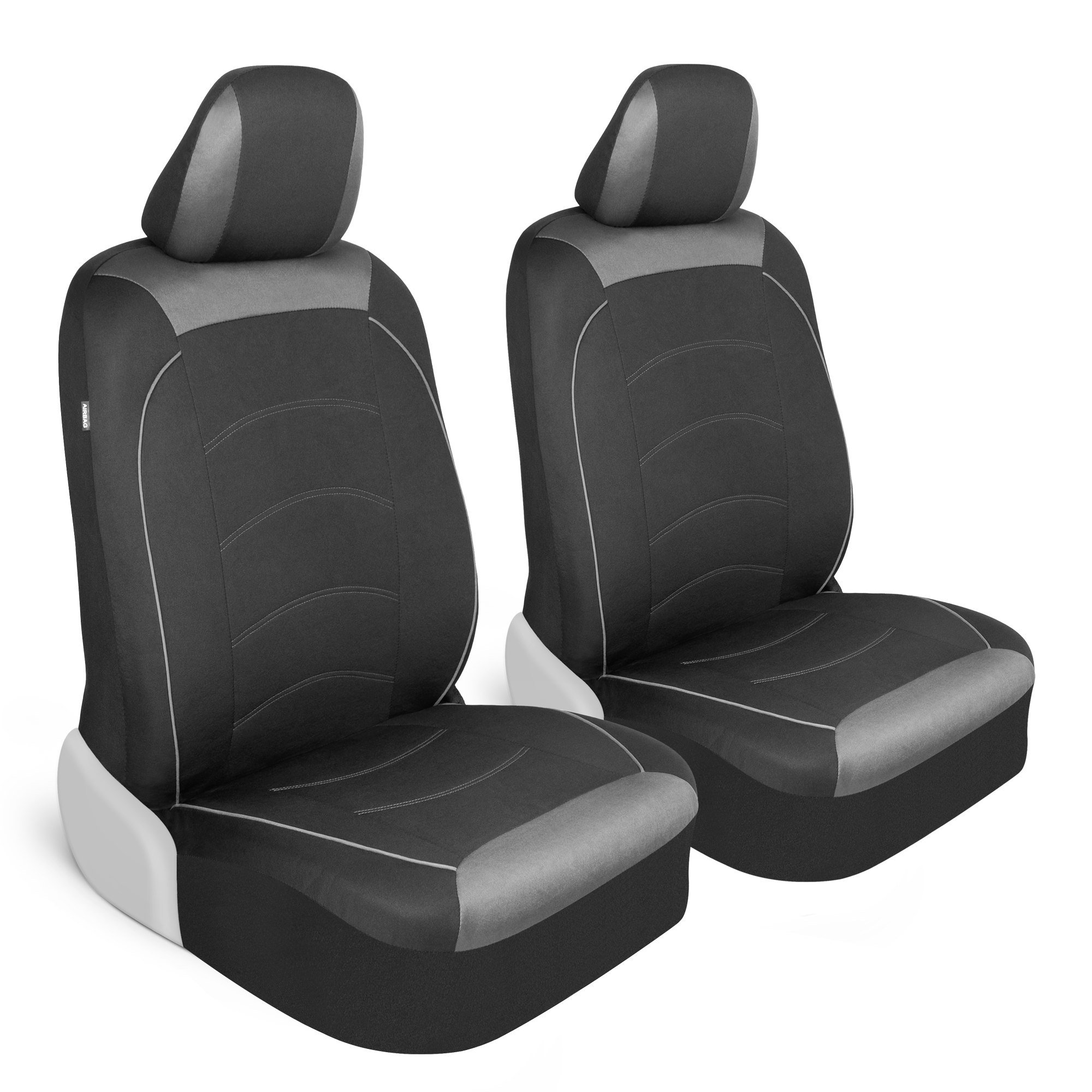 MotorTrend 2-Pack Fabric Cloth Two-Tone Front Seat Covers