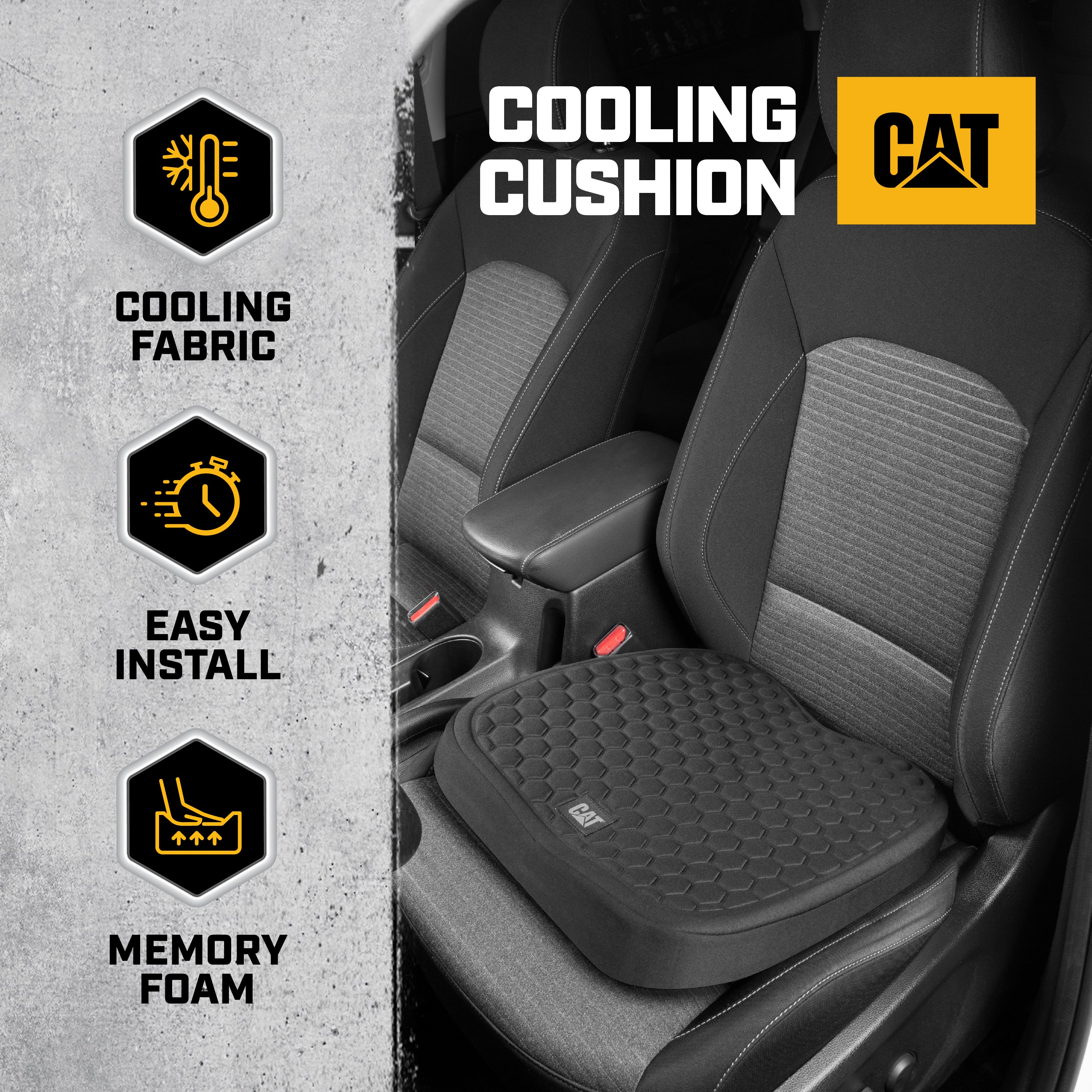 CAT Cooling Gel and Memory Foam Seat Cushion, Made with Breathable Fabric