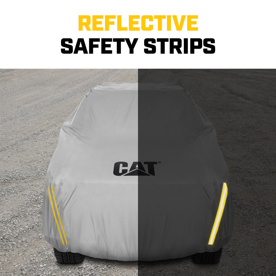 CAT Workforce Vehicle Cover for Pickup Trucks with Safety Reflective Strips - Heavy Duty, All Weather, All Seasons (208" x 70" x 65") - Regular Cab (208" x 70" x 65")