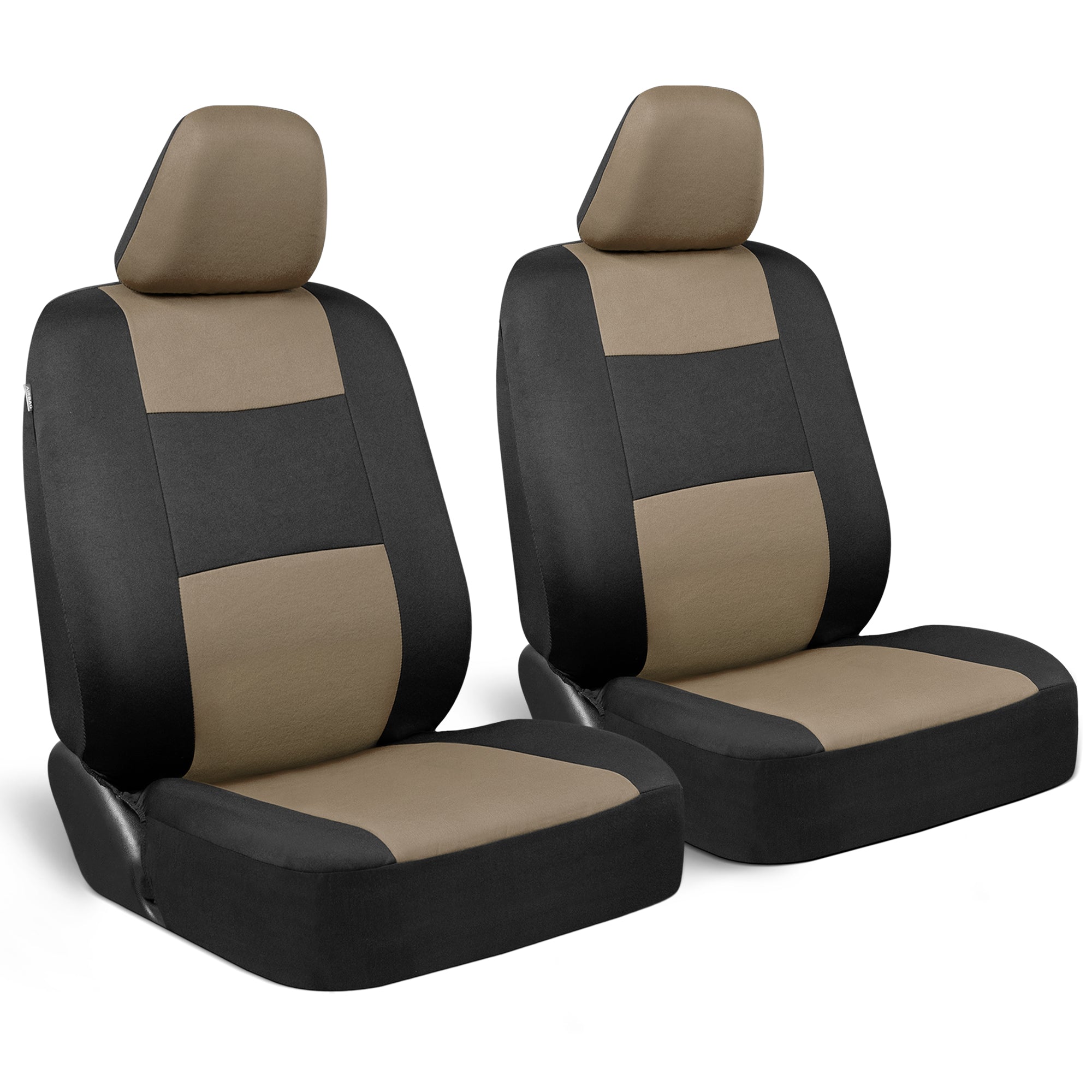 BDK 2-Pack PolyPro Front Seat Covers - Beige - Beige