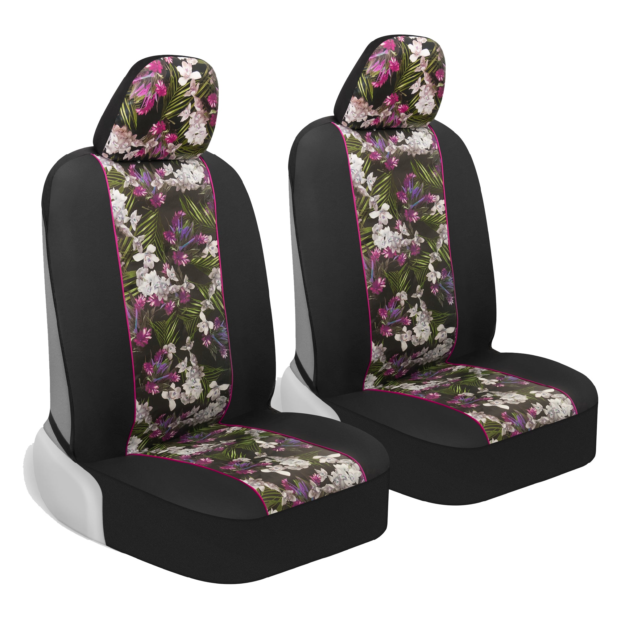 BDK 2-Pack Catalina Floral Front Seat Covers