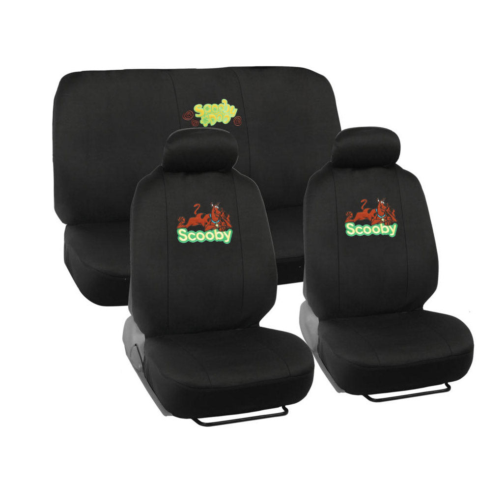 Warner Bros Scooby Doo 9-Piece Classic Original Scooby Front Seat Covers and Rear Seat Covers