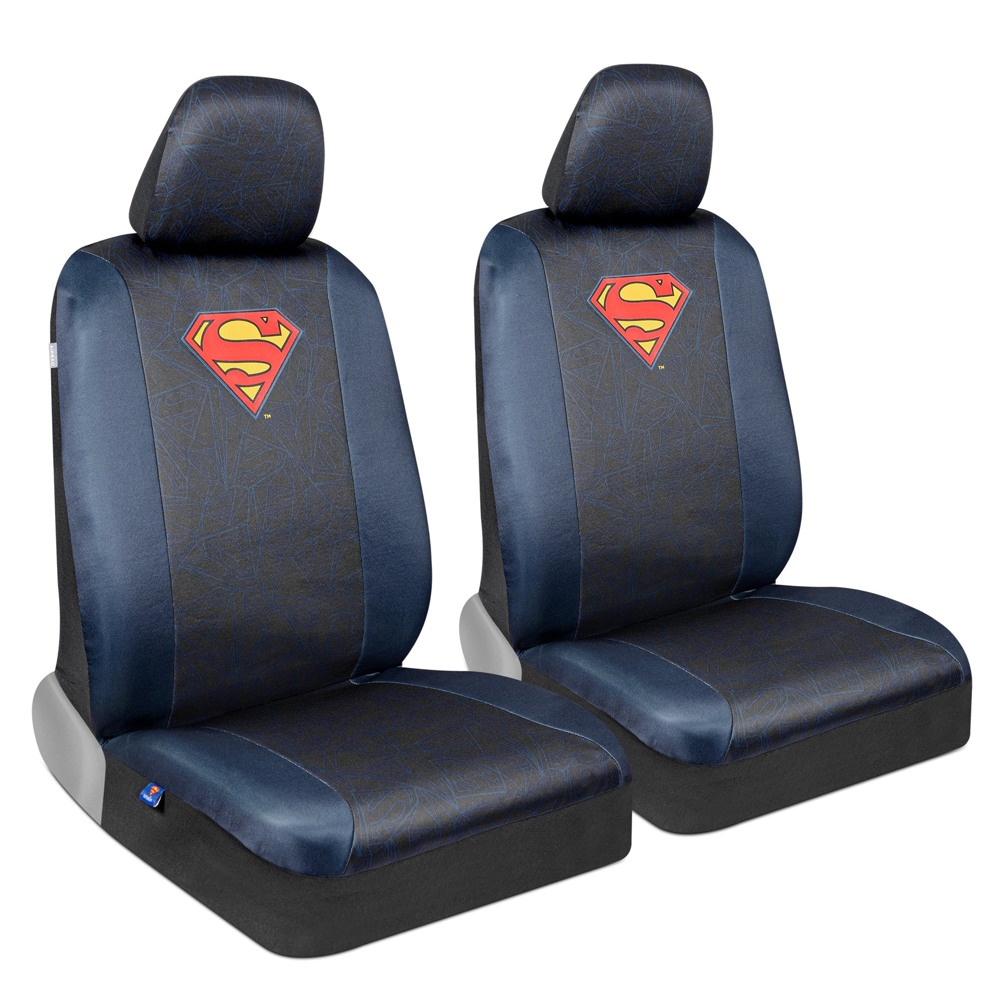 Warner Bros DC Comics 2-Pack Superman Logo Front Seat Covers