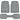 MotorTrend 3-Piece FlexTough Defender Front Floor Mats and Rear Floor Mat - Heavy Duty, All Weather, Trim to Fit - Gray