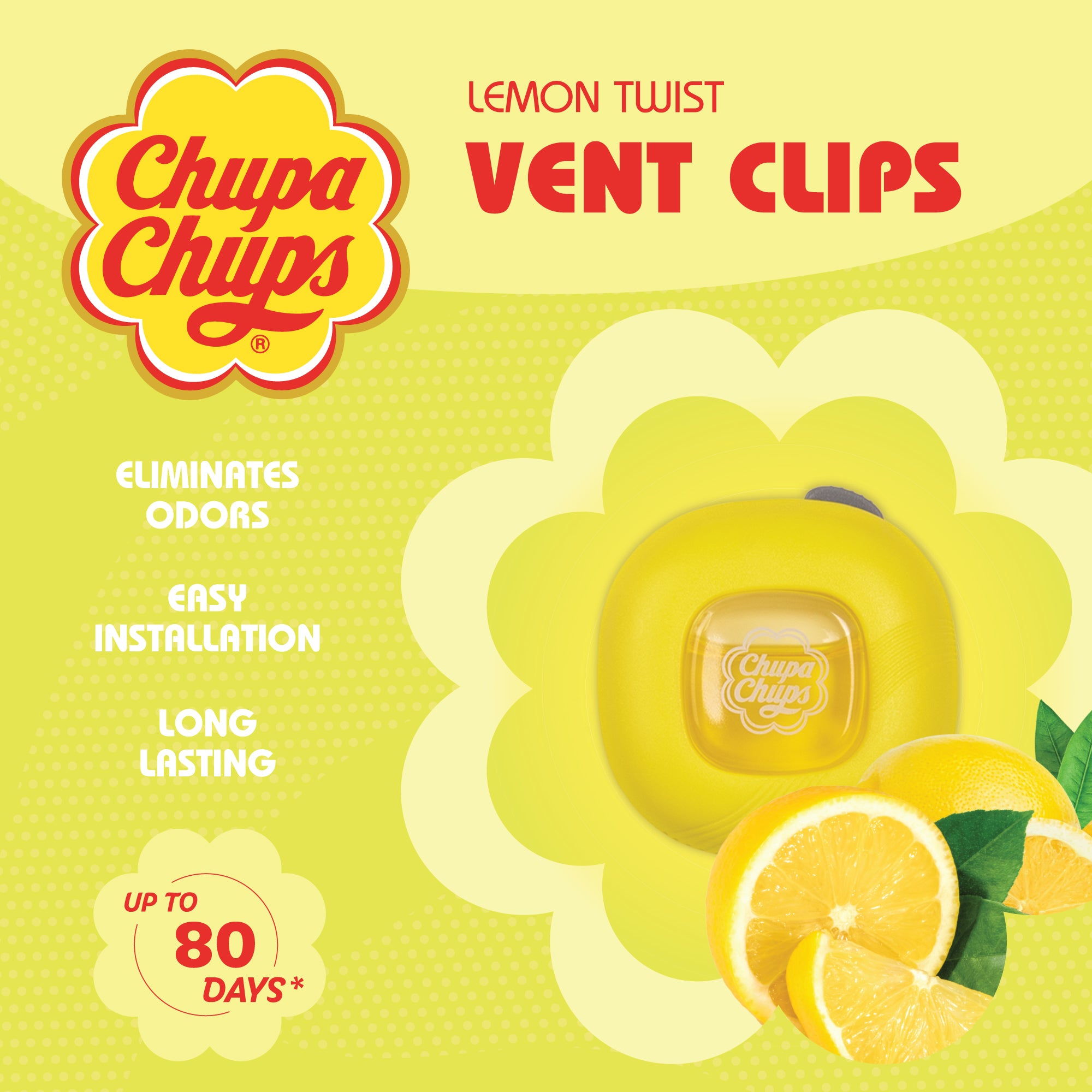 Chupa Chups 2-Pack Air Freshener - Lemon Twist