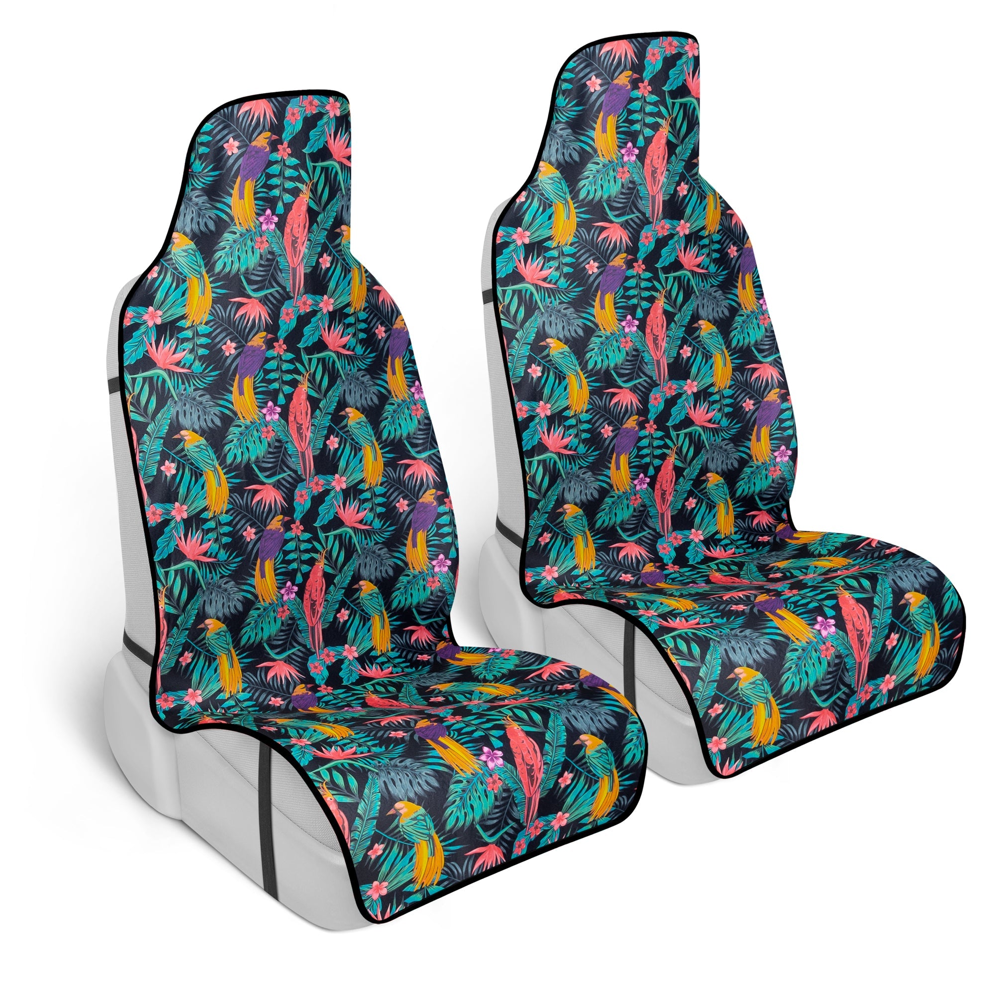 Carbella 2-Pack Tropical Birds Front Seat Covers