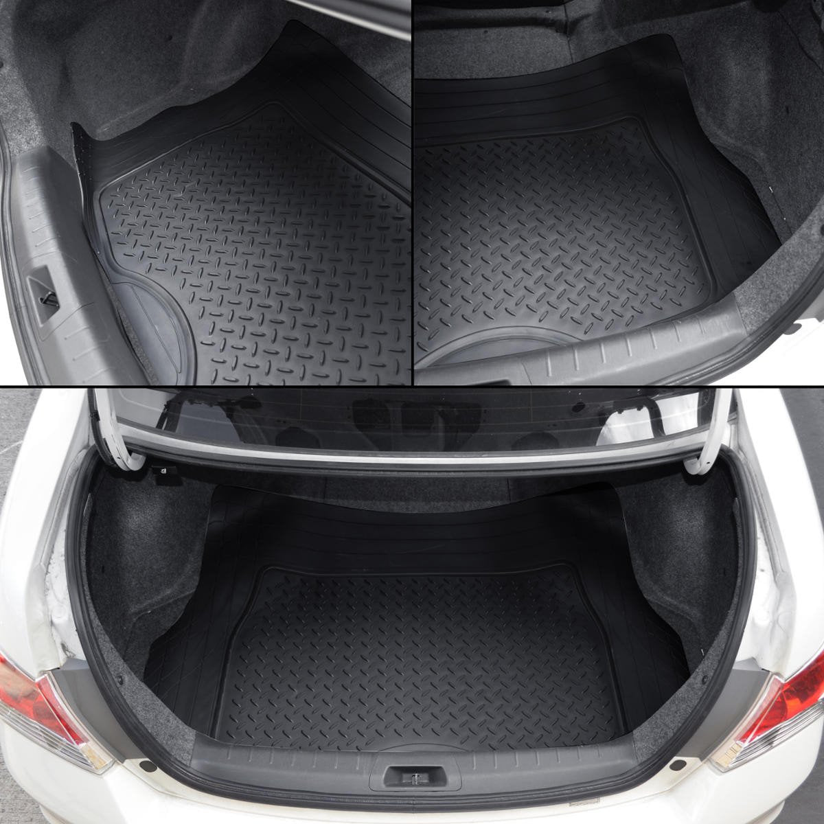 MotorTrend Utility Trunk/Cargo Liner Mat - Heavy Duty, All Weather, Trim to Fit