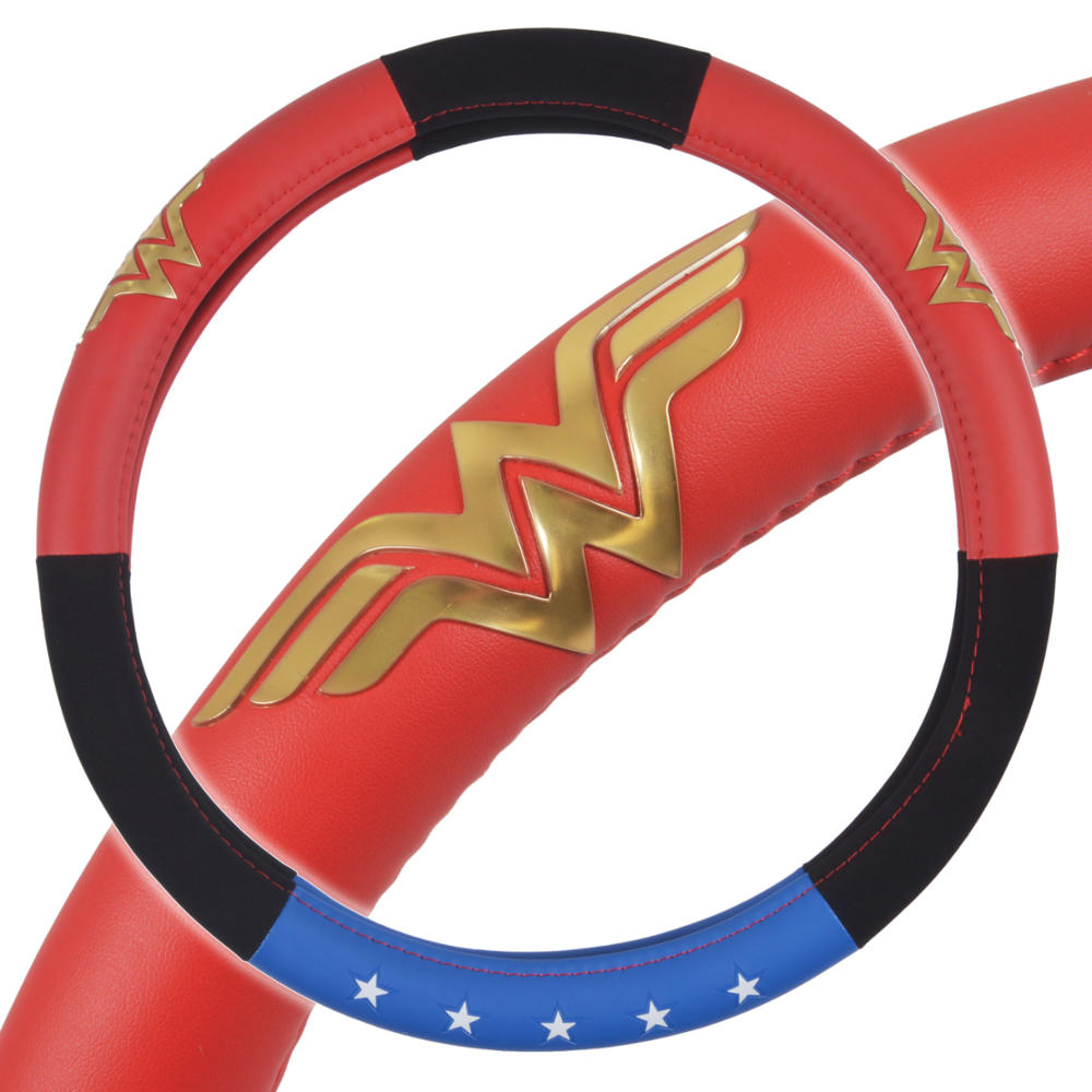 Warner Bros DC Comics Wonder Woman Steering Wheel Cover (Fits 14.5" - 15.5")