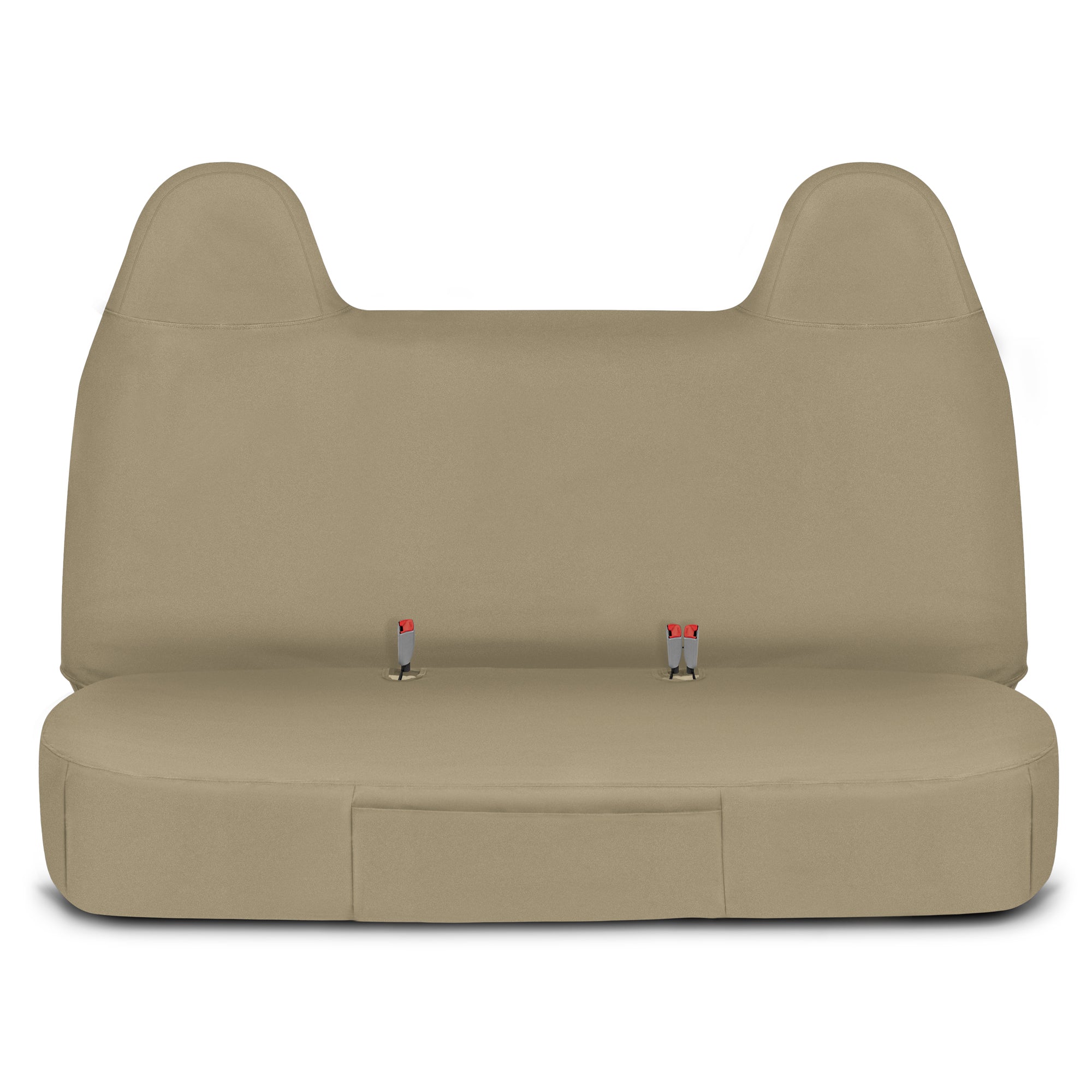 CAT Custom Fit Front Bench Seat Cover with Utility Pockets for Ford F250 / F350 / F450 / F550 (1999-2007) - Beige