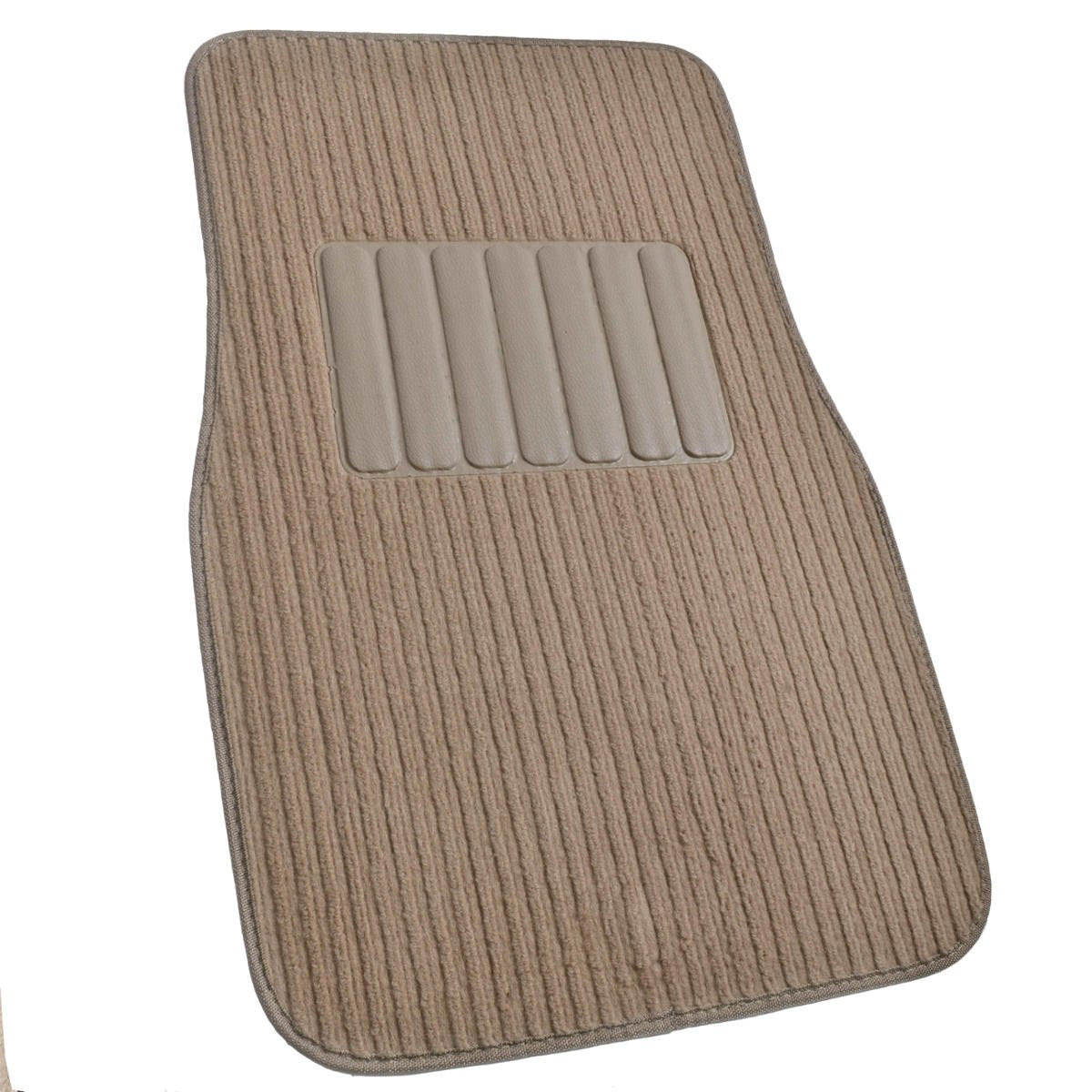 BDK 4-Piece Corduroy Front Floor Mats and Rear Floor Mats - Black