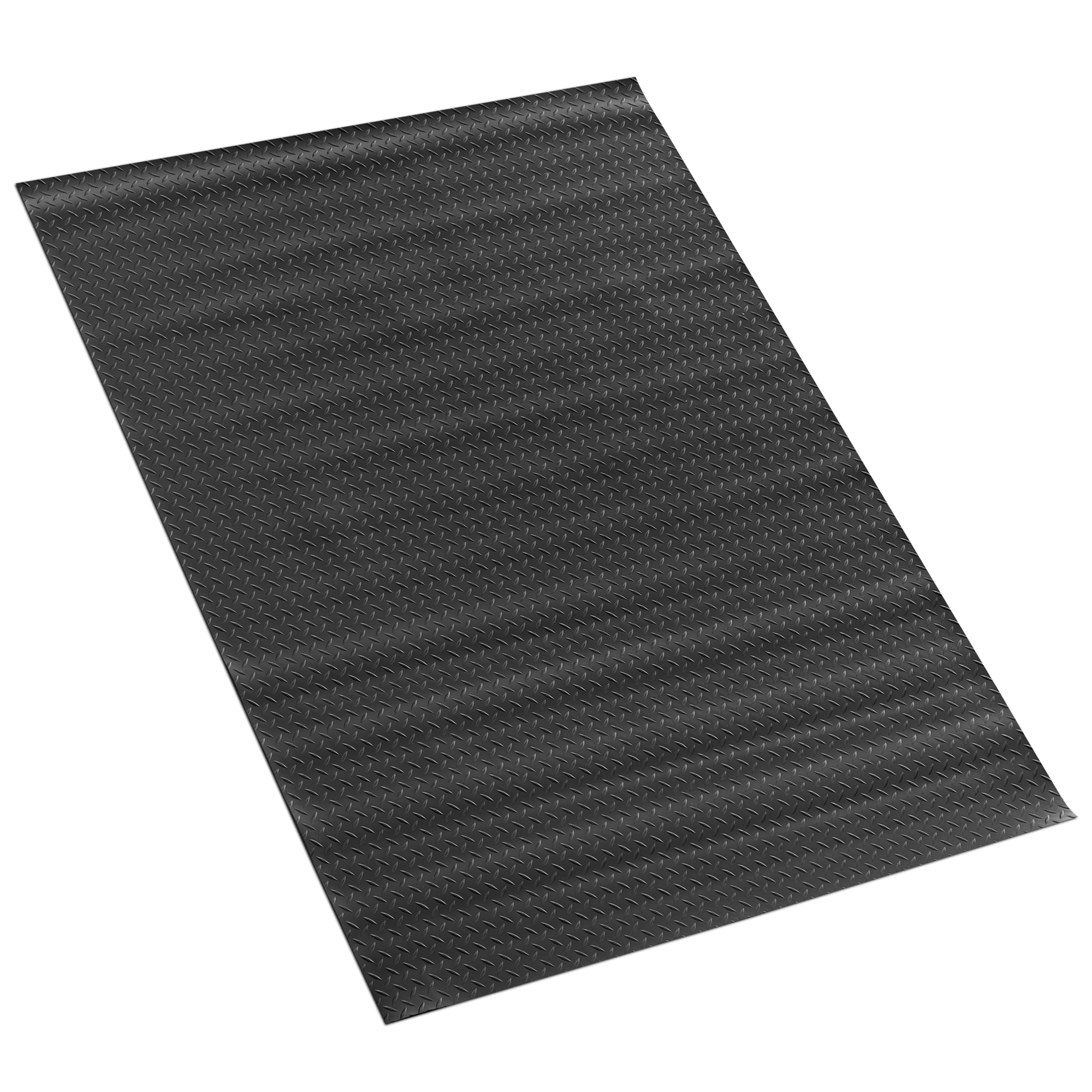 MotorTrend Diamond Metal Look Trunk/Cargo Liner Mat - Heavy Duty, All Weather, Trim to Fit (4' x 6')